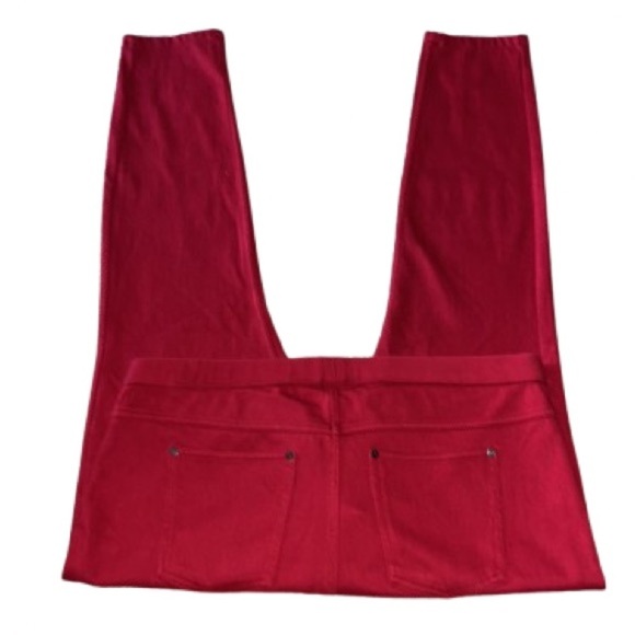 HUE red cotton spandex blend pants size XL - Picture 3 of 5